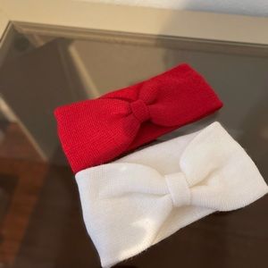 Headbands Red/White for girls cozy winter style Christmas gifts hair accessories